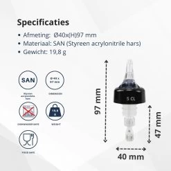 Veluw Bullet Measure Verser 5 Cl - Boisson Professionnel Pour Boissons - Transparent - Set De 2 17 Veluw Bullet Measure Verser 5 Cl - Boisson Professionnel Pour Boissons - Transparent - Set De 2 -Dégustation Délicate 1200x1200 1489