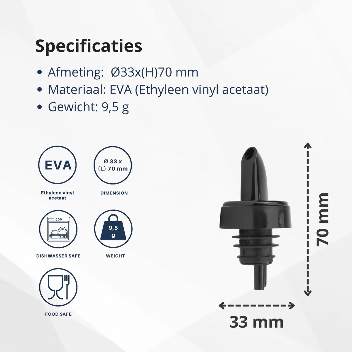 Veluw Spout Boisson - Bouchon Verseur Professionnel Pour Boisson - Plastique - Zwart ( Set De 4) 10 Veluw Spout Boisson - Bouchon Verseur Professionnel Pour Boisson - Plastique - Zwart ( Set De 4) – Image 8