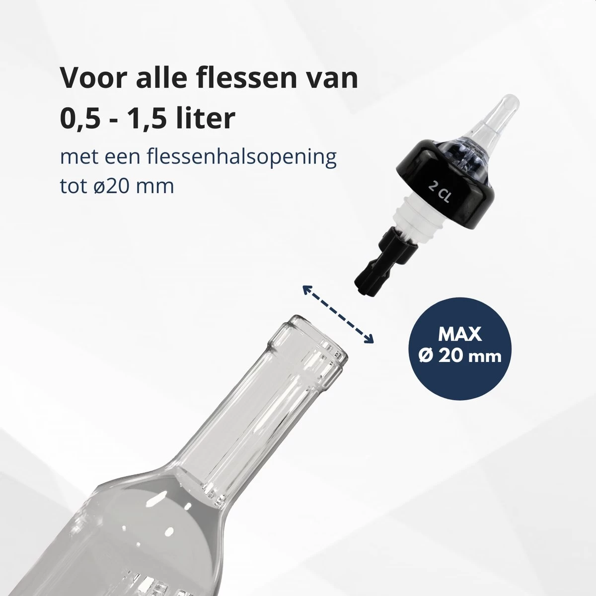 Veluw Bullet Measure Verser 2 Cl - Boisson Professionnel Pour Boissons - Zwart - Set De 2 4 Veluw Bullet Measure Verser 2 Cl - Boisson Professionnel Pour Boissons - Zwart - Set De 2 – Image 2