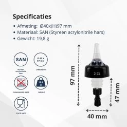 Veluw Bullet Measure Verser 2 Cl - Boisson Professionnel Pour Boissons - Zwart - Set De 2 17 Veluw Bullet Measure Verser 2 Cl - Boisson Professionnel Pour Boissons - Zwart - Set De 2 -Dégustation Délicate 1200x1200 1503