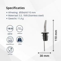 Veluw Boisson Verseur Pour Boissons - Becs Verseurs Professionnels - Bouchon Verseur En Acier Inoxydable à Débit Lent (3 Pièces) 17 Veluw Boisson Verseur Pour Boissons - Becs Verseurs Professionnels - Bouchon Verseur En Acier Inoxydable à Débit Lent (3 Pièces) -Dégustation Délicate 1200x1200 1519