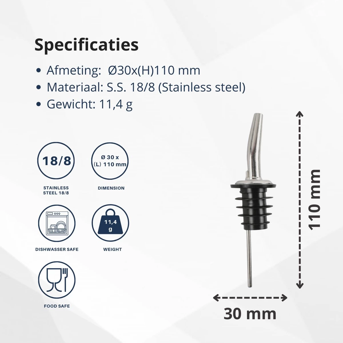 Veluw Boisson Verseur Pour Boissons - Becs Verseurs Professionnels - Bouchon Verseur En Acier Inoxydable à Débit Lent (3 Pièces) 10 Veluw Boisson Verseur Pour Boissons - Becs Verseurs Professionnels - Bouchon Verseur En Acier Inoxydable à Débit Lent (3 Pièces) – Image 8