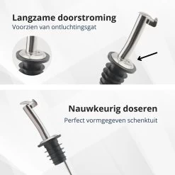 Veluw Boisson Verseur Boisson - Becs Verseurs Professionnels - Bouchon Verseur En Acier Inoxydable Avec Flip-Top (3 Pièces) -Dégustation Délicate 1200x1200 1523