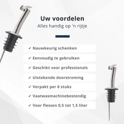 Veluw Boisson Verseur Boisson - Becs Verseurs Professionnels - Bouchon Verseur En Acier Inoxydable Avec Flip-Top (6 Pièces) 14 Veluw Boisson Verseur Boisson - Becs Verseurs Professionnels - Bouchon Verseur En Acier Inoxydable Avec Flip-Top (6 Pièces) -Dégustation Délicate 1200x1200 1530
