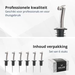 Veluw Boisson Verseur Boisson - Becs Verseurs Professionnels - Bouchon Verseur En Acier Inoxydable Avec Flip-Top (6 Pièces) 16 Veluw Boisson Verseur Boisson - Becs Verseurs Professionnels - Bouchon Verseur En Acier Inoxydable Avec Flip-Top (6 Pièces) -Dégustation Délicate 1200x1200 1532