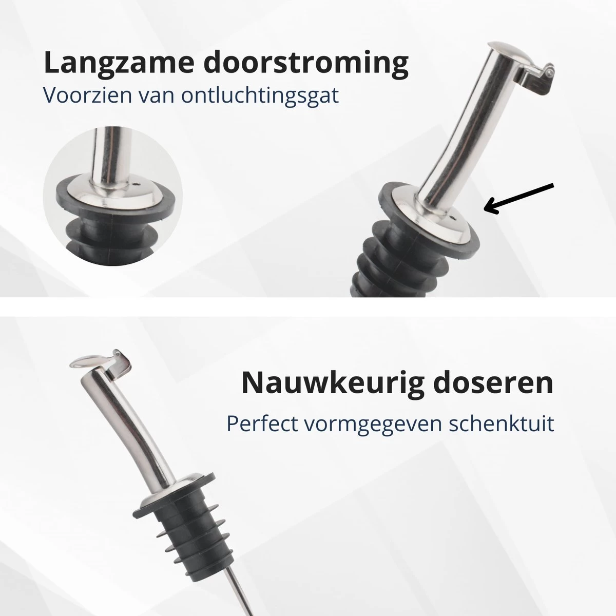 Veluw Boisson Verseur Boisson - Becs Verseurs Professionnels - Bouchon Verseur En Acier Inoxydable Avec Flip-Top (2 Pièces) 7 Veluw Boisson Verseur Boisson - Becs Verseurs Professionnels - Bouchon Verseur En Acier Inoxydable Avec Flip-Top (2 Pièces) – Image 5