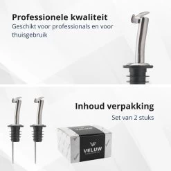 Veluw Boisson Verseur Boisson - Becs Verseurs Professionnels - Bouchon Verseur En Acier Inoxydable Avec Flip-Top (2 Pièces) 16 Veluw Boisson Verseur Boisson - Becs Verseurs Professionnels - Bouchon Verseur En Acier Inoxydable Avec Flip-Top (2 Pièces) -Dégustation Délicate 1200x1200 1578
