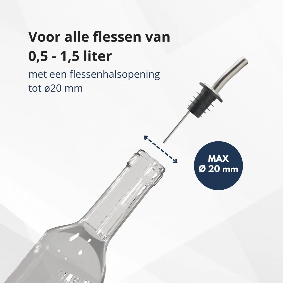 Veluw Boisson Verseur Boisson - Becs Verseurs Professionnels - Bouchon Verseur En Acier Inoxydable à Débit Rapide (2 Pièces) 10 Veluw Boisson Verseur Boisson - Becs Verseurs Professionnels - Bouchon Verseur En Acier Inoxydable à Débit Rapide (2 Pièces) – Image 8