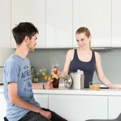 Relaxdays - Seau à Glace Avec Pince Et Couvercle 2 Litres - Seau à Glace Argenté - Acier Inoxydable -Dégustation Délicate 1200x1200 1605