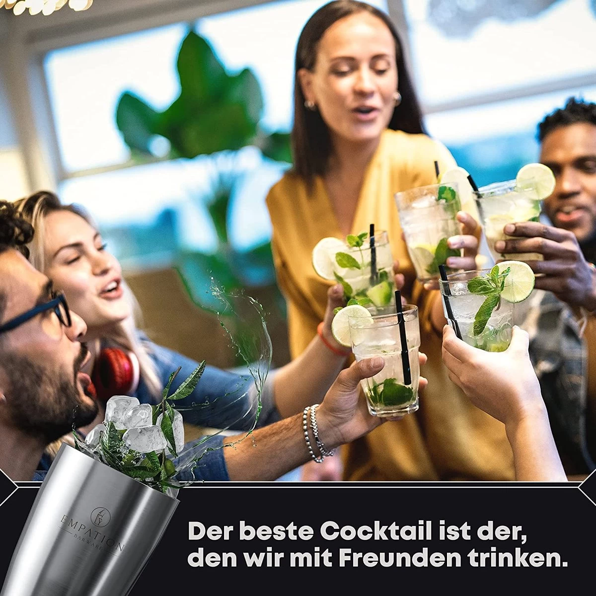 Ensemble à Cocktail, Shaker à Cocktail De Qualité Supérieure, Parfait Pour Un Cadeau. 5 Ensemble à Cocktail, Shaker à Cocktail De Qualité Supérieure, Parfait Pour Un Cadeau. – Image 3