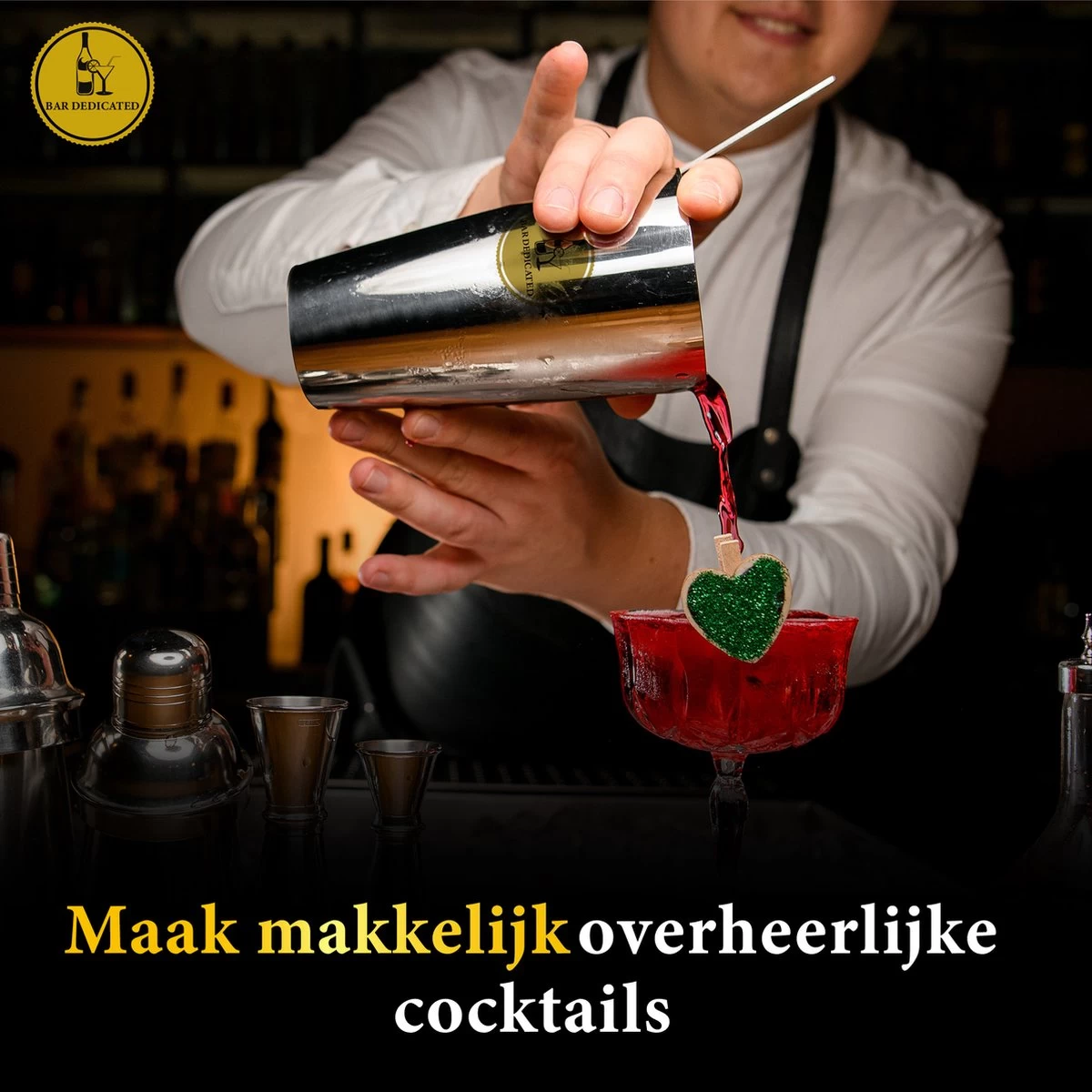 Duerté Cocktail Shaker Set 16 Pièces Avec Livret De Recettes (750ml) Et Pilon - Bec Verseur 5 Duerté Cocktail Shaker Set 16 Pièces Avec Livret De Recettes (750ml) Et Pilon - Bec Verseur – Image 3