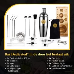 Duerté Cocktail Shaker Set 16 Pièces Avec Livret De Recettes (750ml) Et Pilon - Bec Verseur 15 Duerté Cocktail Shaker Set 16 Pièces Avec Livret De Recettes (750ml) Et Pilon - Bec Verseur -Dégustation Délicate 1200x1200 1659