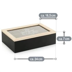 Boîte à Thé Avec 6 Compartiments - Boîte De Rangement En Bois Pour Le Thé - Boîte à Sachets De Thé Avec Fenêtre De Visualisation - Boîte à Thé 11 Boîte à Thé Avec 6 Compartiments - Boîte De Rangement En Bois Pour Le Thé - Boîte à Sachets De Thé Avec Fenêtre De Visualisation - Boîte à Thé -Dégustation Délicate 1200x1200 167