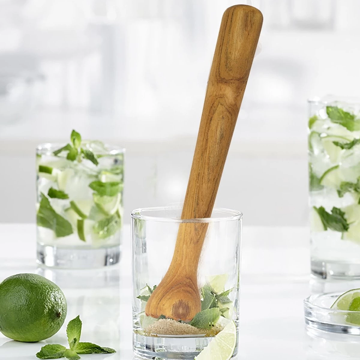 Service à Cocktail En Teck Pour Mojitos Et Caipirinhas | Presse-agrumes Et Pilon 4 Service à Cocktail En Teck Pour Mojitos Et Caipirinhas | Presse-agrumes Et Pilon – Image 2