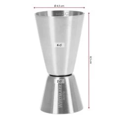 Tasse à Mesurer / Barre à Mesurer Westmark, Jigger Pour Cocktails - 2 Unités De Mesure: 2/4 Cl - Acier Inoxydable -Dégustation Délicate 1200x1200 1686