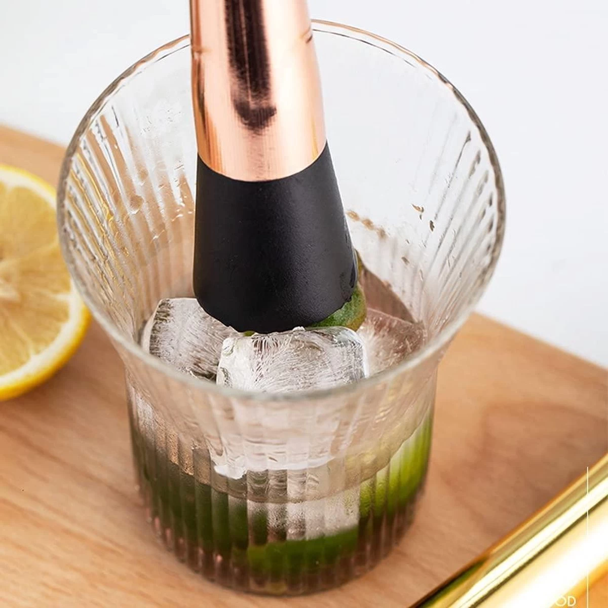 Doodadeals® | Presse à Cocktail De Luxe | Presse-purée Tonique | Muddler | Pilon Au Citroen | Cocktail Muddler | 21 Cm | ACIER INOXYDABLE | Rose 5 Doodadeals® | Presse à Cocktail De Luxe | Presse-purée Tonique | Muddler | Pilon Au Citroen | Cocktail Muddler | 21 Cm | ACIER INOXYDABLE | Rose – Image 3