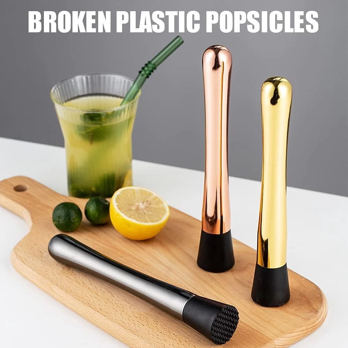 Doodadeals® | Presse à Cocktail De Luxe | Presse-purée Tonique | Muddler | Pilon Au Citroen | Cocktail Muddler | 21 Cm | ACIER INOXYDABLE | Rose 7 Doodadeals® | Presse à Cocktail De Luxe | Presse-purée Tonique | Muddler | Pilon Au Citroen | Cocktail Muddler | 21 Cm | ACIER INOXYDABLE | Rose – Image 5