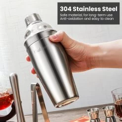 Set Shaker à Cocktail Acier Inoxydable - 22 Pièces - Argent 9 Set Shaker à Cocktail Acier Inoxydable - 22 Pièces - Argent -Dégustation Délicate 1200x1200 1733
