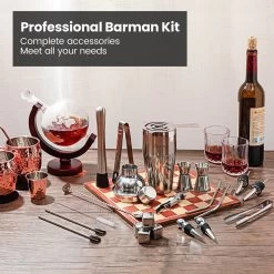 Set Shaker à Cocktail Acier Inoxydable - 22 Pièces - Argent 10 Set Shaker à Cocktail Acier Inoxydable - 22 Pièces - Argent -Dégustation Délicate 1200x1200 1734