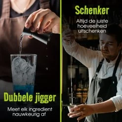 Set Shaker à Cocktail Upors 6 Pièces - Shaker à Coktail - Set à Cocktail - Pièces De Cocktail - Acier Inoxydable - Argent - Tasse 3 Pièces 750ml -Dégustation Délicate 1200x1200 1741