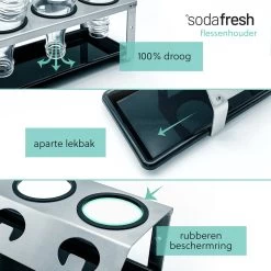 Sodafresh - Porte-bouteille Et égouttoir Haut De Gamme Pour Toutes Les Bouteilles Sodastream - 100 % Acier Inoxydable -Dégustation Délicate 1200x1200 1799