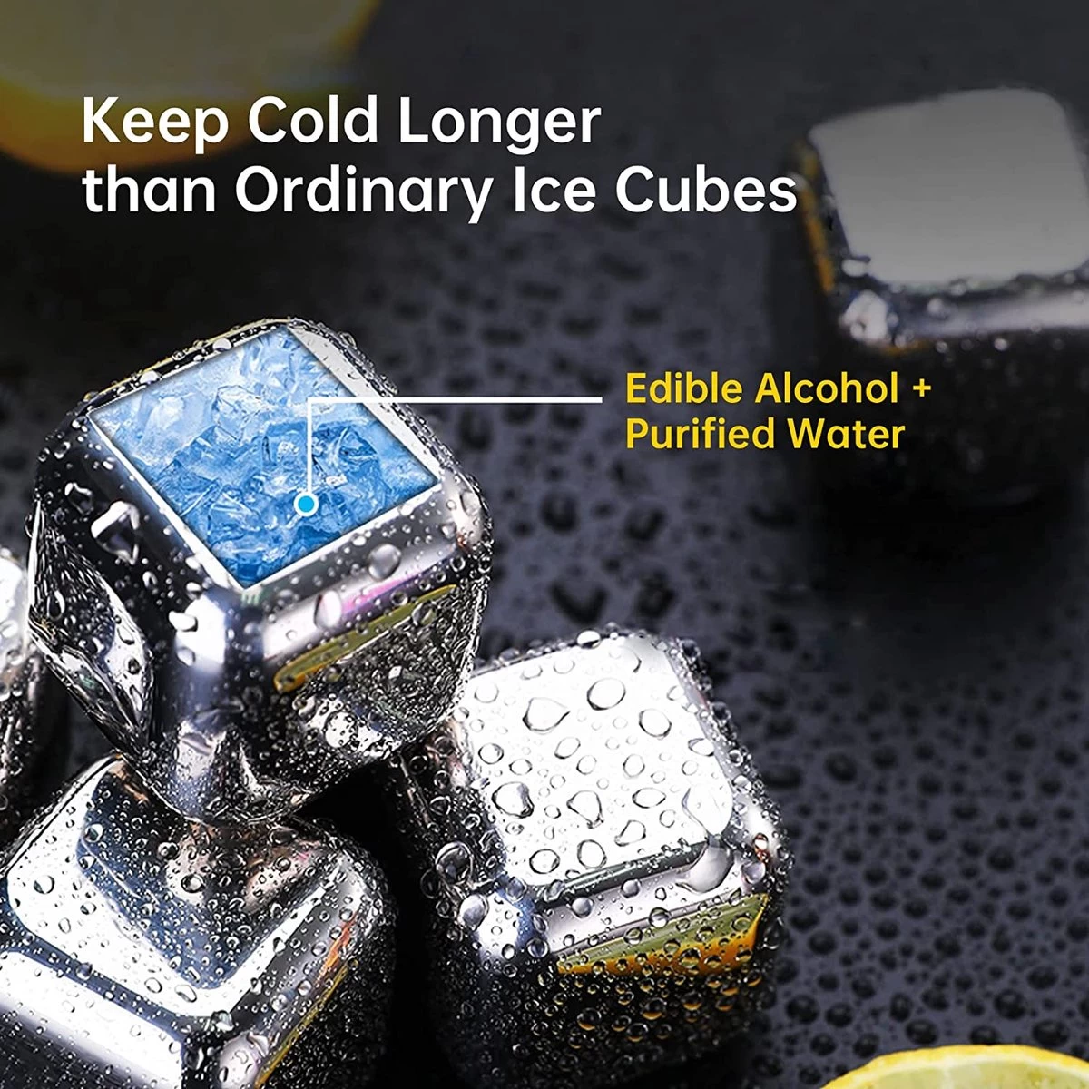 Ensemble De Pierres à Whisky Set En Acier Inoxydable - Pierres à Whisky 9 Pièces Avec Pinces à Glace - Glaçons Réutilisables - Glaçons En Métal Réutilisables 4 Ensemble De Pierres à Whisky Set En Acier Inoxydable - Pierres à Whisky 9 Pièces Avec Pinces à Glace - Glaçons Réutilisables - Glaçons En Métal Réutilisables – Image 2