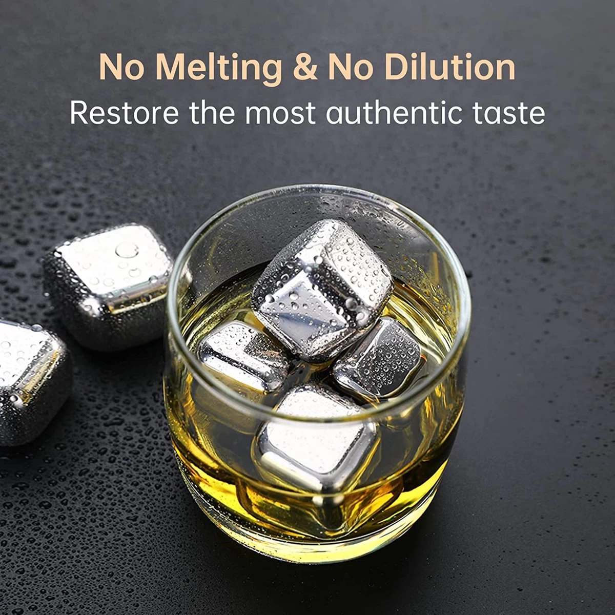 Ensemble De Pierres à Whisky Set En Acier Inoxydable - Pierres à Whisky 9 Pièces Avec Pinces à Glace - Glaçons Réutilisables - Glaçons En Métal Réutilisables 8 Ensemble De Pierres à Whisky Set En Acier Inoxydable - Pierres à Whisky 9 Pièces Avec Pinces à Glace - Glaçons Réutilisables - Glaçons En Métal Réutilisables – Image 6