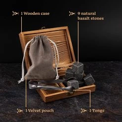 GOURMEO Lot De 9 Pierres à Whisky En Set Naturel Avec Pinces En Acier Inoxydable - Glaçons Réutilisables - Accessoire Parfait Pour Coffret Cadeau Pierre à Whisky 11 GOURMEO Lot De 9 Pierres à Whisky En Set Naturel Avec Pinces En Acier Inoxydable - Glaçons Réutilisables - Accessoire Parfait Pour Coffret Cadeau Pierre à Whisky -Dégustation Délicate 1200x1200 1829