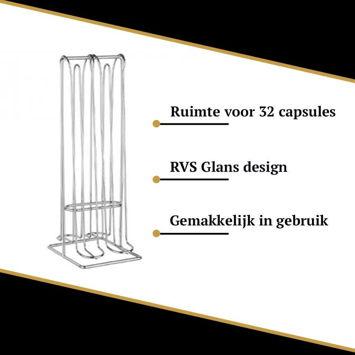 Porte-capsule Nespresso Argent- 32 Capsules - Tasses à Café Holder - Porte - Gobelets Pour Café Capsules 4 Porte-capsule Nespresso Argent- 32 Capsules - Tasses à Café Holder - Porte - Gobelets Pour Café Capsules – Image 2