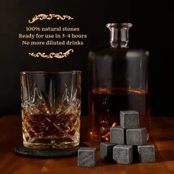 GOURMEO Pierres à Whisky En Basalte Naturel I Glaçons Réutilisables, Pierres à Whisky, Pierres De Refroidissement, 9 Pièces 12 GOURMEO Pierres à Whisky En Basalte Naturel I Glaçons Réutilisables, Pierres à Whisky, Pierres De Refroidissement, 9 Pièces -Dégustation Délicate 1200x1200 1865