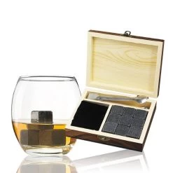 Pierres à Whisky - Pierres à Whisky Réutilisables - Coffret De Luxe - Boîte En Bois - Cubes à Whisky - Pierres Naturelles - 9 Pièces -Dégustation Délicate 1200x1200 1891