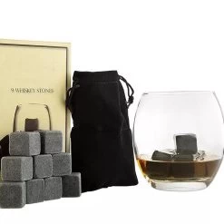Pierres à Whisky - Pierres à Whisky Réutilisables - Coffret De Luxe - Boîte En Bois - Cubes à Whisky - Pierres Naturelles - 9 Pièces -Dégustation Délicate 1200x1200 1892