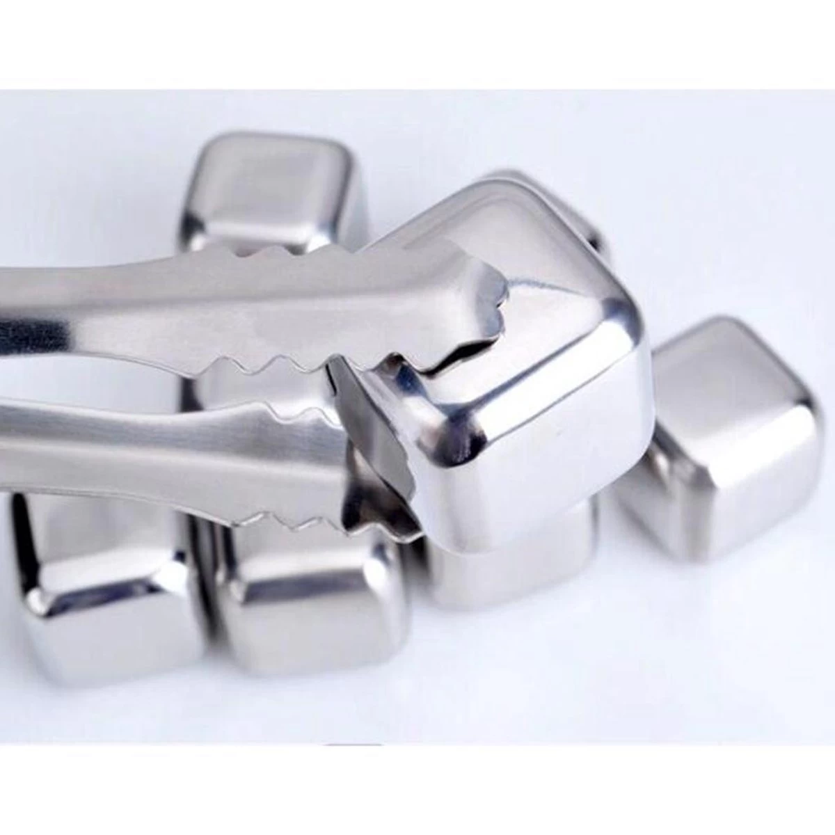 Glaçons En Acier Inoxydable - Lot De 6 - Pierres Et Liqueur De Whisky Whisky - Glaçons Acier 4 Glaçons En Acier Inoxydable - Lot De 6 - Pierres Et Liqueur De Whisky Whisky - Glaçons Acier – Image 2