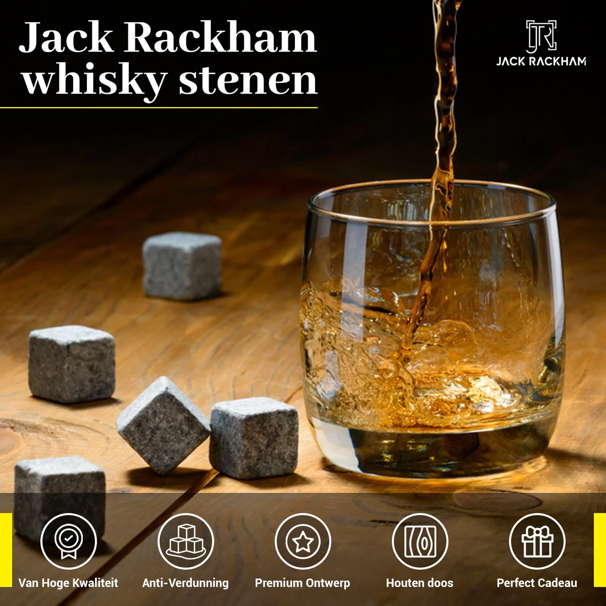 Set De Pierres à Whisky - 6 Pièces - Réutilisable - Coffret Cadeau - Pierres à Whisky - Jack Rackham 4 Set De Pierres à Whisky - 6 Pièces - Réutilisable - Coffret Cadeau - Pierres à Whisky - Jack Rackham – Image 2
