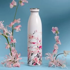 B2DO Gourde, Acier Inoxydable, 750 Ml, Cerise Witte , Bouteille Thermos En Métal Sous Vide Réutilisable, Bouteille Thermos Isolée Anti-Fuite, Bouteille Thermos Sans BPA Pour Le Sport,