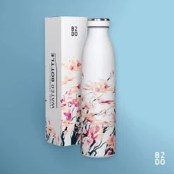 B2DO Gourde, Acier Inoxydable, 750 Ml, Cerise Witte , Bouteille Thermos En Métal Sous Vide Réutilisable, Bouteille Thermos Isolée Anti-Fuite, Bouteille Thermos Sans BPA Pour Le Sport, -Dégustation Délicate 1200x1200 1979