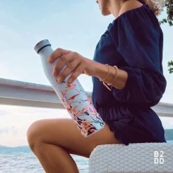 B2DO Gourde, Acier Inoxydable, 750 Ml, Cerise Witte , Bouteille Thermos En Métal Sous Vide Réutilisable, Bouteille Thermos Isolée Anti-Fuite, Bouteille Thermos Sans BPA Pour Le Sport, -Dégustation Délicate 1200x1200 1981