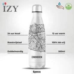 IZY Bottles X Eindhoven | 500 ML | Bouteille Thermos | Bouteille | Bouteille D'eau | Bouteille D'école | Bouteille Isolante | Tasse | Gobelet | Froid | Chaud | Bouteille | Retour à L'école | 500ml -Dégustation Délicate 1200x1200 1987
