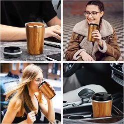 Tasse Thermos - Tasse à Café Acier Inoxydable, Double Paroi, Isotherme, étanche, Tasse De Voyage Avec Couvercle, Tasse à Café à Emporter / Tasse Thermos - Tasse à Coffee / Boissons Chaudes Et Froides 380ml -Dégustation Délicate 1200x1200 1999