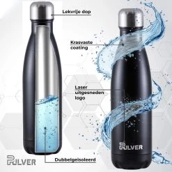 Pulver - Bouteille Thermos / Gourde De Luxe En Acier Inoxydable - Sans BPA - 500 Ml - Bouteille D'eau Avec Paille - Gourde - Double Isolation - Zwart 15 Pulver - Bouteille Thermos / Gourde De Luxe En Acier Inoxydable - Sans BPA - 500 Ml - Bouteille D'eau Avec Paille - Gourde - Double Isolation - Zwart -Dégustation Délicate 1200x1200 2005