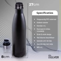 Pulver - Bouteille Thermos / Gourde De Luxe En Acier Inoxydable - Sans BPA - 500 Ml - Bouteille D'eau Avec Paille - Gourde - Double Isolation - Zwart 17 Pulver - Bouteille Thermos / Gourde De Luxe En Acier Inoxydable - Sans BPA - 500 Ml - Bouteille D'eau Avec Paille - Gourde - Double Isolation - Zwart -Dégustation Délicate 1200x1200 2007