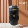 Floraweg Cup - Gobelet To GO - Anti-fuite Double Paroi, Acier Inoxydable 316, Tasse Thermos Tasse à Café - Café Et Thee - 400 Ml Zwart -Dégustation Délicate 1200x1200 2012