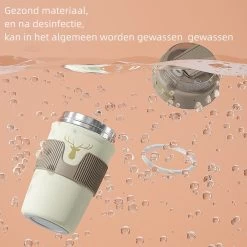 Floraweg Cup - Gobelet To GO - Anti-fuite Double Paroi, Acier Inoxydable 316, Tasse Thermos Tasse à Café - Café Et Thee - 400 Ml Zwart -Dégustation Délicate 1200x1200 2014