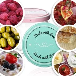 COM-FOUR® 12x Bocaux Mason Avec Bouchon à Vis "Made With Love" En Vert Et Rose - TOT Ø 82 Mm - Jusqu'à Environ 330 Ml 15 COM-FOUR® 12x Bocaux Mason Avec Bouchon à Vis "Made With Love" En Vert Et Rose - TOT Ø 82 Mm - Jusqu'à Environ 330 Ml -Dégustation Délicate 1200x1200 2029