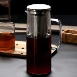 Pichet En Verre TAMUME Avec Filtre En Acier Inoxydable, Cafetière à Infusion Froide De 1,2 L Avec Filtre En Maille -Dégustation Délicate 1200x1200 2033