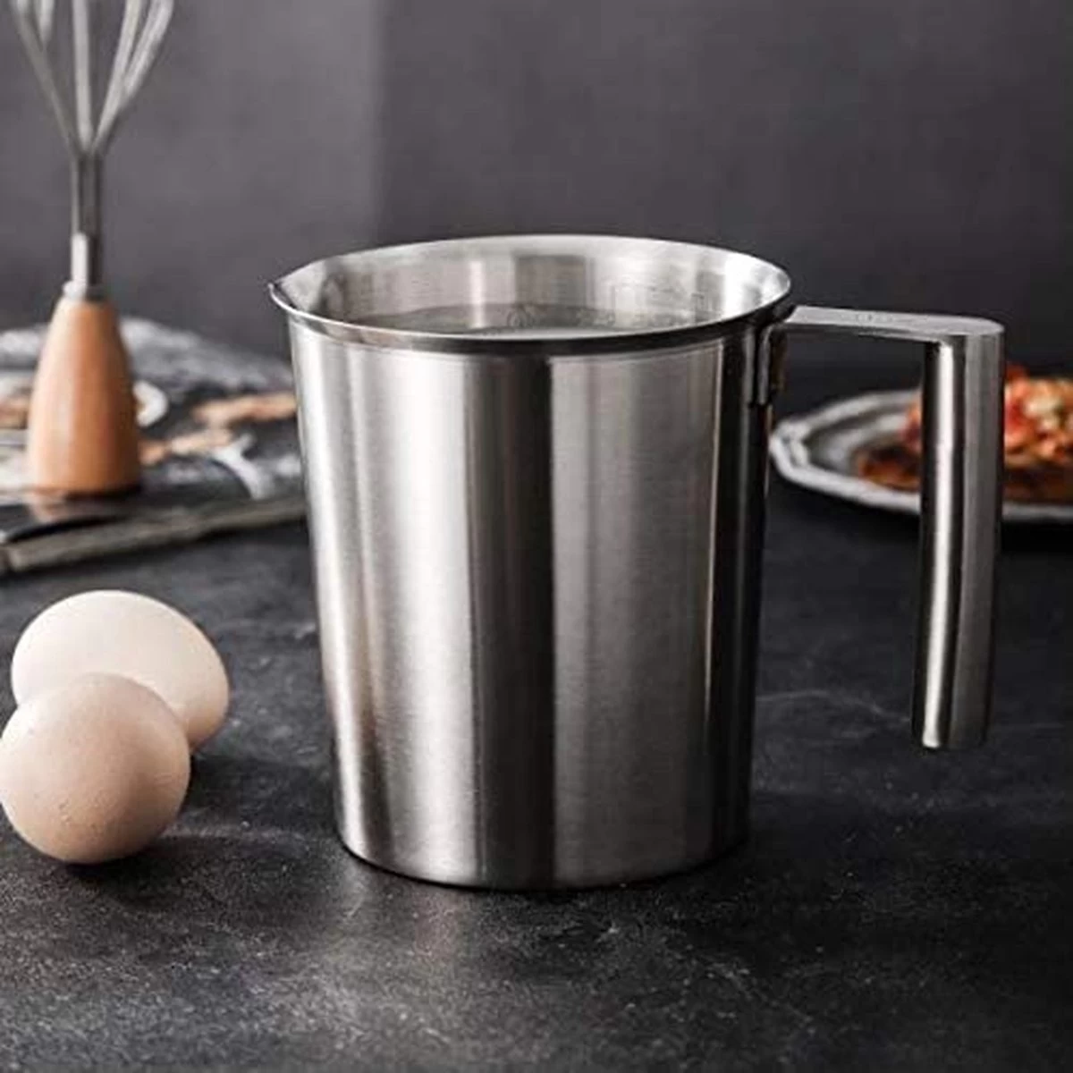 Pichet Doseur 1L Pichet En Mousse De Lait En Acier Inoxydable Avec Marquage En Ml/oz Pichet Moussant à Lait Pichet Multifonction En Métal Fondoir à Cire Passe Au Lave-vaisselle 6 Pichet Doseur 1L Pichet En Mousse De Lait En Acier Inoxydable Avec Marquage En Ml/oz Pichet Moussant à Lait Pichet Multifonction En Métal Fondoir à Cire Passe Au Lave-vaisselle – Image 4