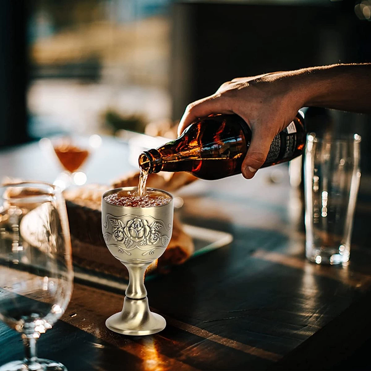 Calice Royal En Laiton Vintage , Gobelet à Vin De Taille Mini Fait à La Main, Gobelet à Liqueur En Gravure Sur Cuivre En Relief Pour Boisson Café, Bière, Whisky, Lait, Cocktail 5 Calice Royal En Laiton Vintage , Gobelet à Vin De Taille Mini Fait à La Main, Gobelet à Liqueur En Gravure Sur Cuivre En Relief Pour Boisson Café, Bière, Whisky, Lait, Cocktail – Image 3