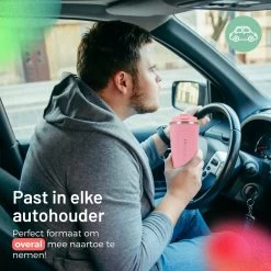 Triple J - Tasse à Café à Go | Coupe Thermos étanche | Bouteille Thermos | Tasse De Voyage En Acier Inoxydable | Tasse De Voyage à Double Paroi | 510 Ml | Rose -Dégustation Délicate 1200x1200 2057