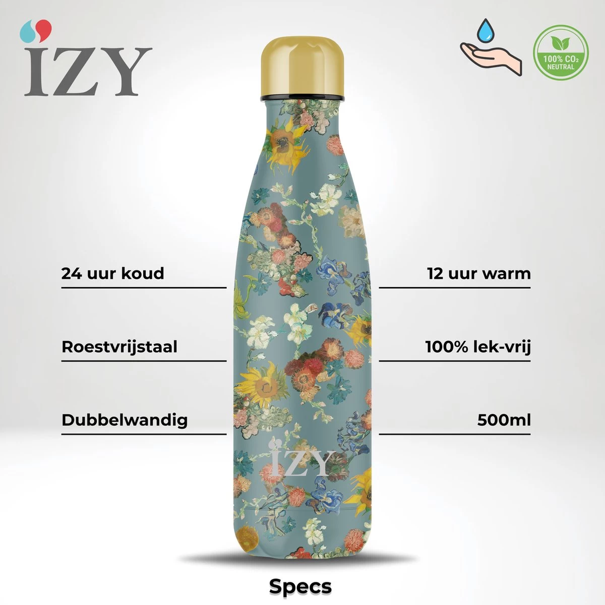 IZY Bottles X Musée Van Gogh 50 Ans| 500ML | Bouteille Thermos | Bouteille | Bouteille D'eau | Bouteille D'école | Bouteille Isolante | Tasse | Gobelet | Froid | Chaud | Bouteille | Retour à L'école | 500 Ml 4 IZY Bottles X Musée Van Gogh 50 Ans| 500ML | Bouteille Thermos | Bouteille | Bouteille D'eau | Bouteille D'école | Bouteille Isolante | Tasse | Gobelet | Froid | Chaud | Bouteille | Retour à L'école | 500 Ml – Image 2