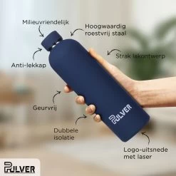Pulver - Bouteille Thermos / Gourde En Acier Inoxydable - Sans BPA - 750 Ml - Gourde Avec Bouchon à Vis - Gourde - Double Isolation - Revêtement En Caoutchouc - Blauw Clair 8 Pulver - Bouteille Thermos / Gourde En Acier Inoxydable - Sans BPA - 750 Ml - Gourde Avec Bouchon à Vis - Gourde - Double Isolation - Revêtement En Caoutchouc - Blauw Clair -Dégustation Délicate 1200x1200 2087